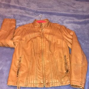 Dress barn Pleather Bomber Jacket